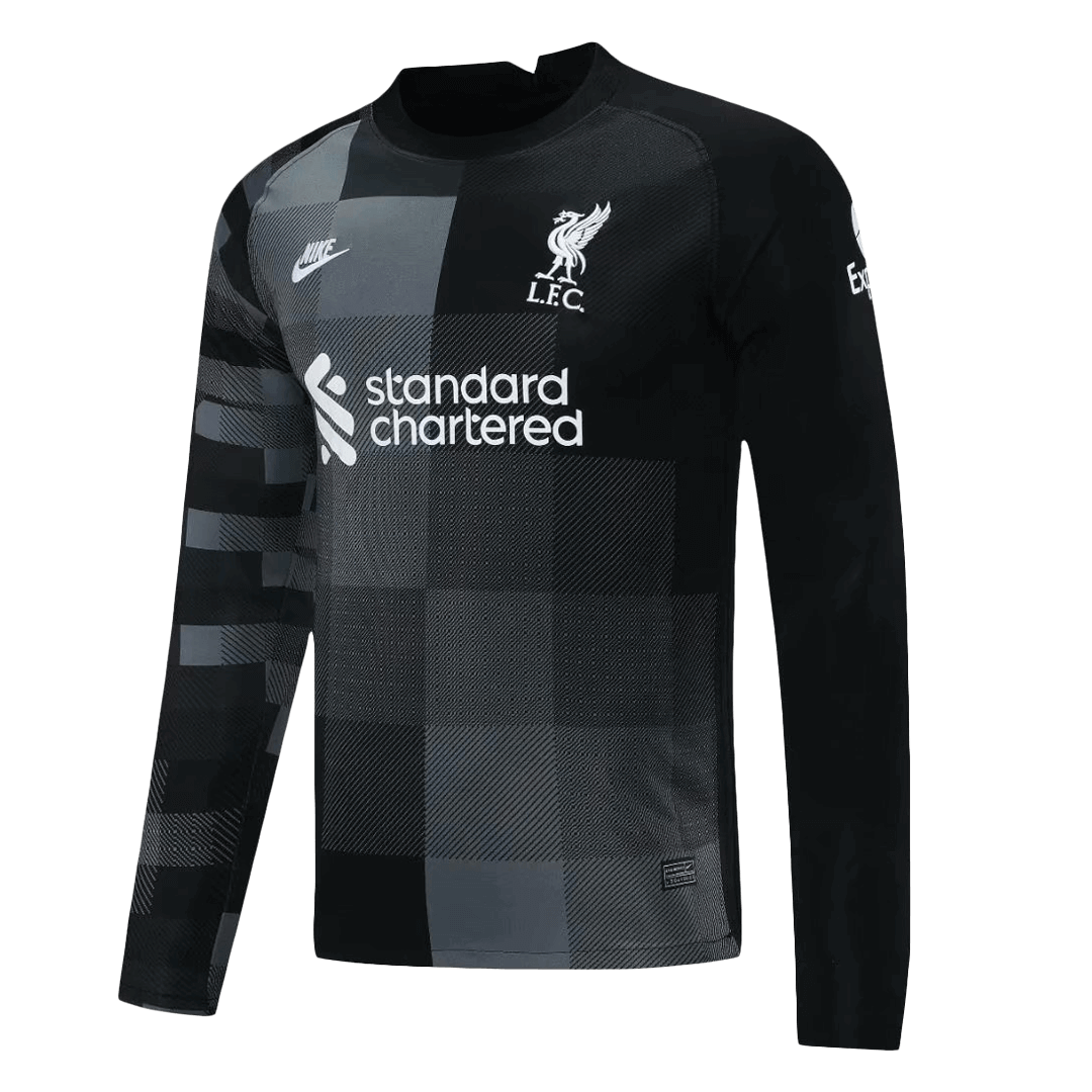 Liverpool Soccer Jersey Long Sleeve Goalkeeper Black Replica 2021/22 | MineJerseys